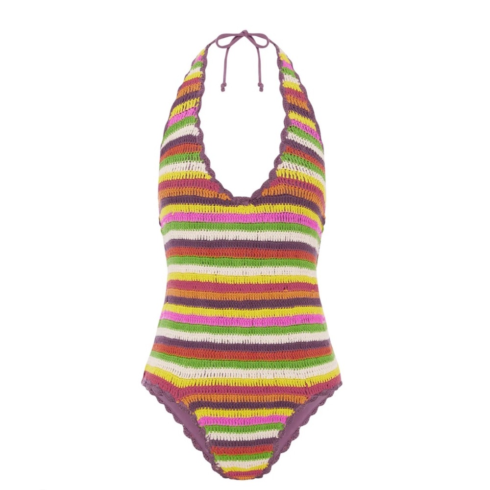 NWT It’s Now Cool The Crochet Vee Swimwuit